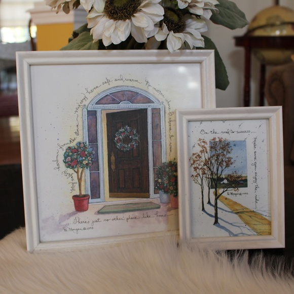 2 = D.Morgan Vintage framed Art - Picture 3 of 12